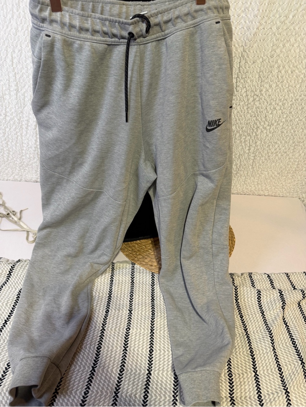 Nike mens Grey Jogger Sweatpants - Comfortable Athletic Bottoms
